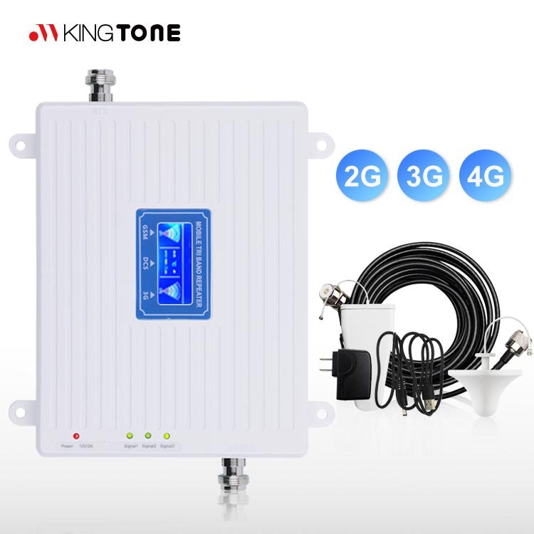 2G 3G 4G 5g gsm Tri Band Signal Repeater network booster mobile signal booster 900 1800 2100 3g 4g lte repeater for mobile phone